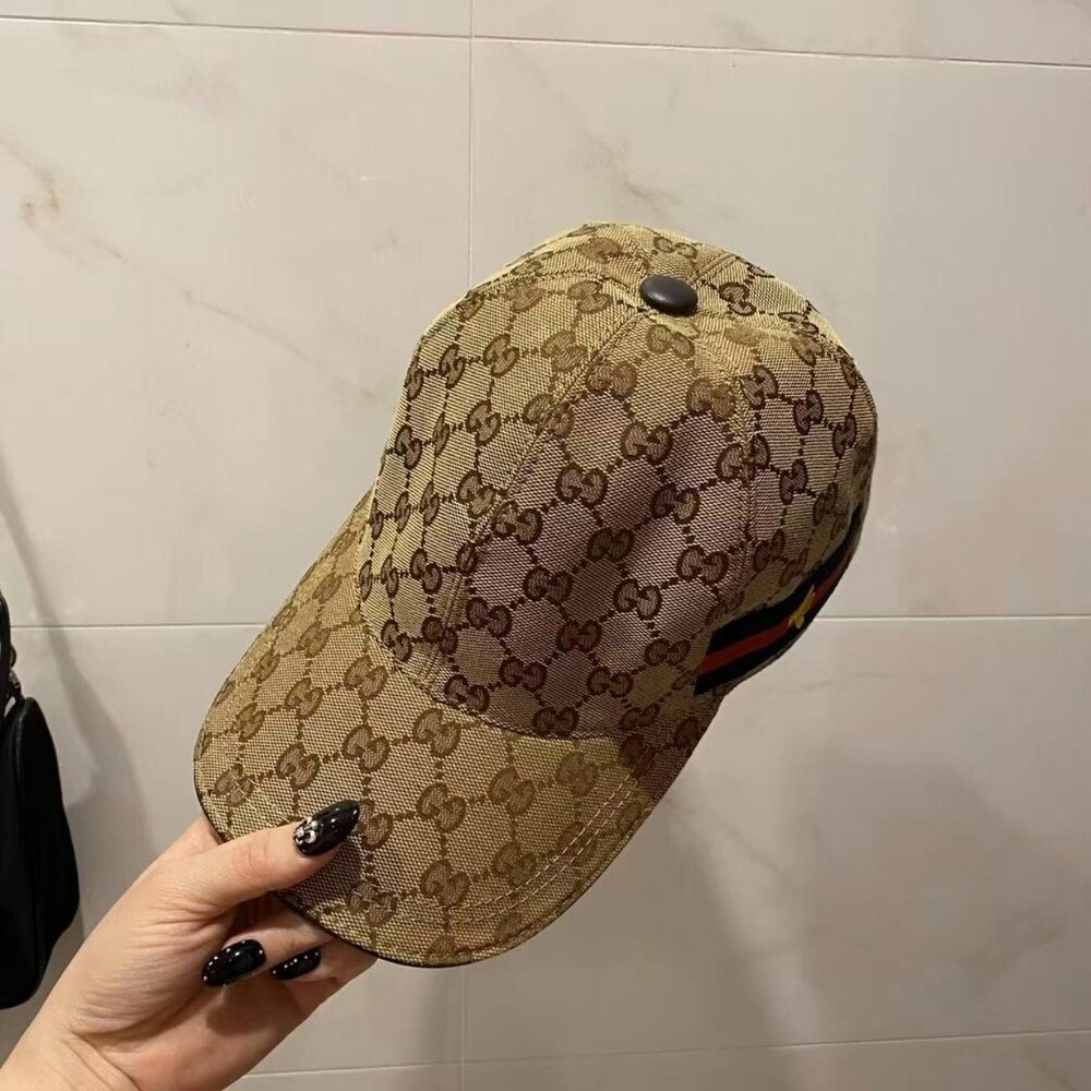 Gucci GG Canvas Baseball Cap with Side Web Stripe